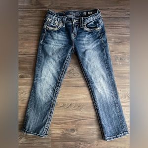 Miss Me Jeans - Capri Pants/Standard Crop - Woman’s size 26 - Embellished Jeans